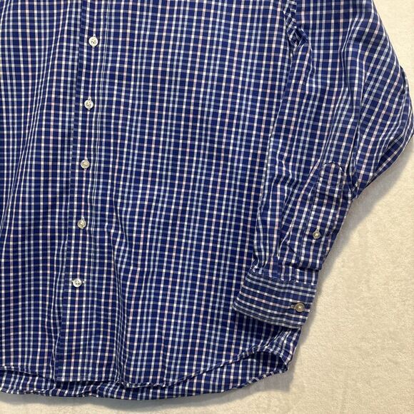 Vineyard Vines Men's Plaid Whale Shirt Button Down Pink Blue Size Large Preppy - Picture 5 of 15